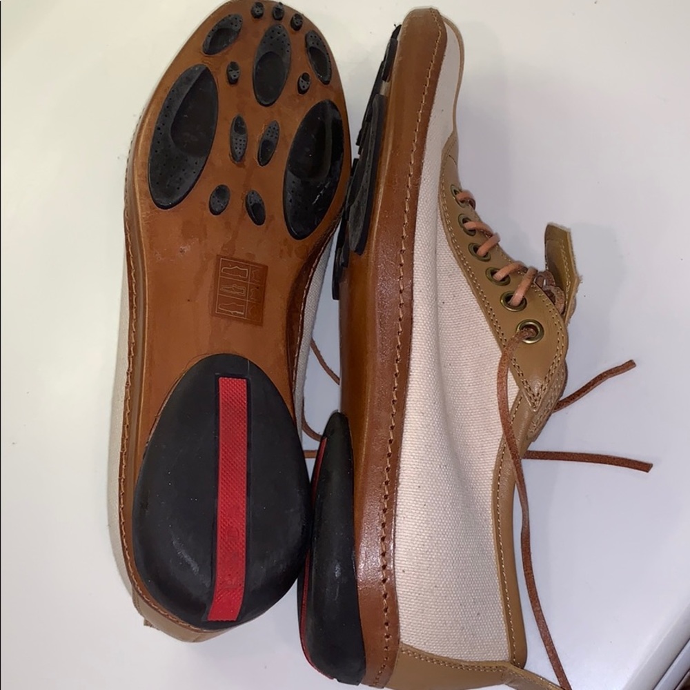 Prada Prada! Real deal! Oxford; cream & tan. Mint! - Picture 7 of 8
